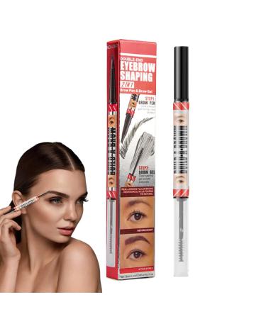 G n rique 3D Waterproof Microbladant Eyebrow Pauc - Eyebrow Gel Tint 4-Fork Tip Forehead Pen | Natural Looking Eyebrow Filler To Define Shape And Improve Eyebrow Shapes