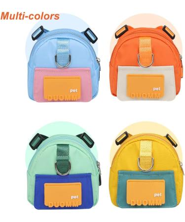Komate Pet Backpack Harness Cute Adjustable Puppy Saddle Bag Waterproof Pet Self- wearing Zippered Backpack Harness with Leash Set for Small Medium Dogs Outdoor Activities M: 15 x 15 x 6cm Blue - Buy Online on GoSupps.com
