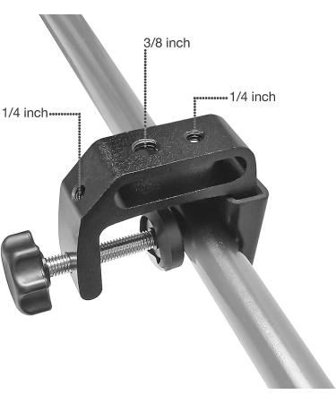 Julius Studio 2-Pack C Clamp Adapter for 1/4 3/8 Female Screw Thread - Multi Functional Mounting Equipment for Photo Video Studio and Wood Work - Buy Online on GoSupps.com