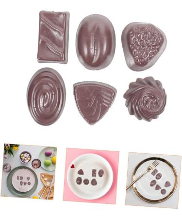 STOBAZA 6pcs Simulation Chocolate Egg Noodles Food 3d Pvc Black 3.9X2.8X1.8CM - Buy Online on GoSupps.com