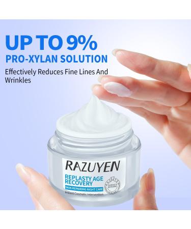 RAZUYEN Renewing Night Cream Anti-aging Moisturizer for Face With 9% Pro-Xylane Anti-Wrinkle Facial Night Moisturizer 1.01 Oz fresh - Buy Online on GoSupps.com