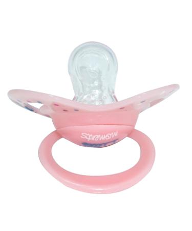 Glow in the Dark Pink Pacifier with Bow | BPA-Free Oval Design for Babies 0-6 Months | International Shipping Available - Buy Online on GoSupps.com