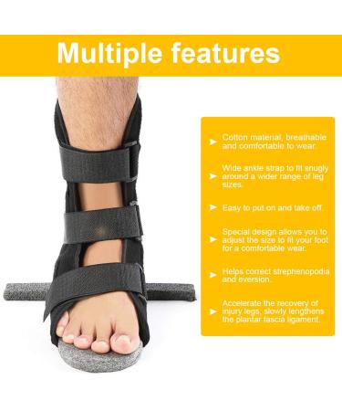 Plantar Fasciitis Night Splint & Drop Foot Support Brace - Adjustable Ankle Support for Injury Recovery & Foot Eversion Correction - Buy Online on GoSupps.com