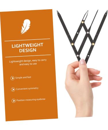 Angoily 5 pcs Tool Gadgets Eyebrow Ratio Stencils Metal Sliding Mean Positioning Stainless Makeup Measure 25x5x0.6cmx5pcs Blackx5pcs - Buy Online on GoSupps.com