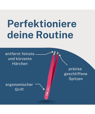 REMOS Professional Fuchsia Tweezers with Extra Fine Tips for Precision Eyebrow Plucking - International Shipping Available - Buy Online on GoSupps.com