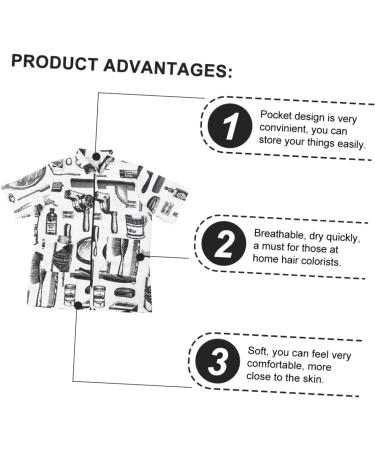 minkissy Hair Cutting Technician in Hairdressing Overalls Salon Work Clothes Barber Mens Jacket Stylist Smock Blazer Jackets for Men Hairdresser Clothing Fiber White Modeling Protector Miss 84x60cm - Buy Online on GoSupps.com