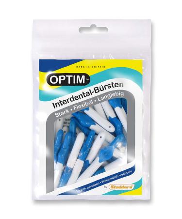 OPTIM interdental brushes pack of 16 blue 0.6mm size 3