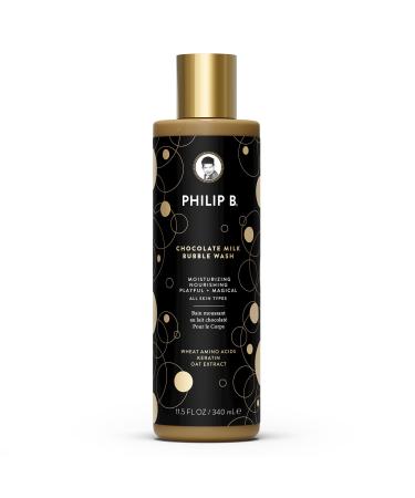 PHILIP B Chocolate Milk Bubble Wash 11.5 Fl Oz (340mL) - Moisturizing & Nourishing Formulated With Wheat Amino Acids Keratin & Oat Extract for All Skin Types