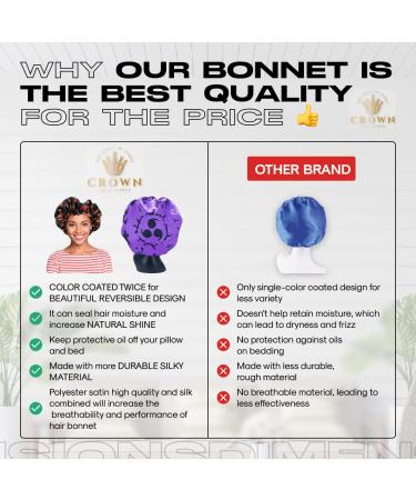 Reversible Anime Bonnet - Double Layer Satin Silk, Akat Purple Black Duo - Buy Online on GoSupps.com
