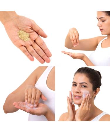 BRILLARE Real Vitamin C Powder Face Wash Daily Brightening Facial Cleanser with Orange Peel Powder Paraben & Sulfate-free Complete Natural Skincare for Men & Women 15gm - Buy Online on GoSupps.com