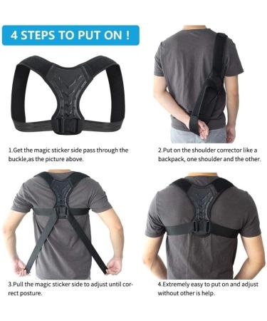 Posture Corrector Back Brace Adjustable Posture Brace for Upper Back Shoulder Back Pain Relief Trainer Spine Corset Support Tools - Buy Online on GoSupps.com