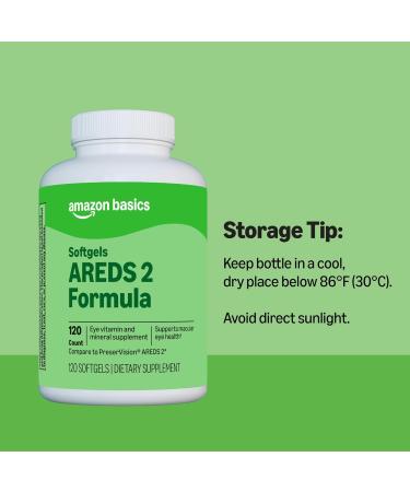 Amazon Basics Eye Vitamin and Mineral Supplement AREDS 2 Formula with Lutein & Zeaxanthin 120 Softgels - Buy Online on GoSupps.com