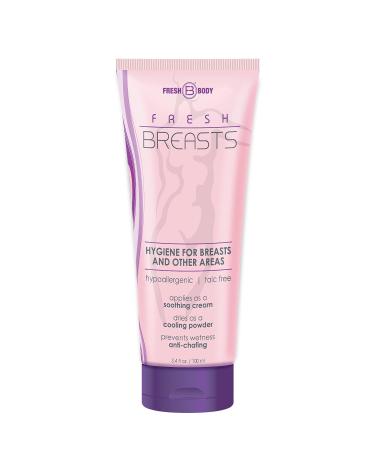 Fresh Body FB - Fresh Breasts Anti-Chafing Lotion 3.4 FL Oz + On-The-Go Travel Size Packet (15 Pack) | Women's Soothing Lotion to Powder - Buy Online on GoSupps.com
