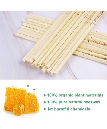 ACWOO 24Pcs Natural Beeswax Ear Candles Kit for Blocked Ears - Non-Toxic Fragrance Hollow Cylinders - Ear Wax Remover Candle Set (Beige-24pcs) - Buy Online on GoSupps.com