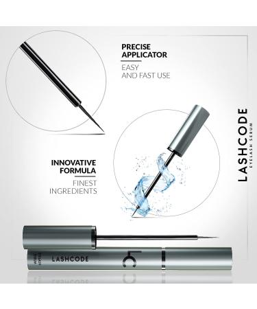 Eyelash Serum - Lashcode 5ml | Growth-Promoting Eyelash Enhancer for Longer Thicker Lashes - Buy Online on GoSupps.com