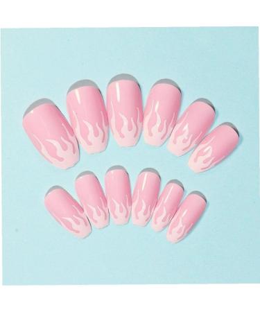 2set Detachable Long Coffin False Nails with Designs Press on Nails Wearable Fake Nail Decor Full Cover Art Tips - Buy Online on GoSupps.com