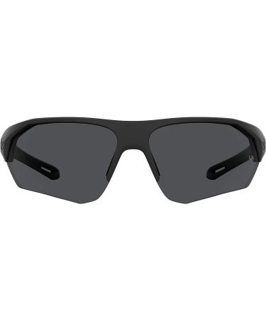 Under Armour Adult UA Playmaker Wrap Sunglasses - Matte Black/Grey - 72mm - Buy Online on GoSupps.com