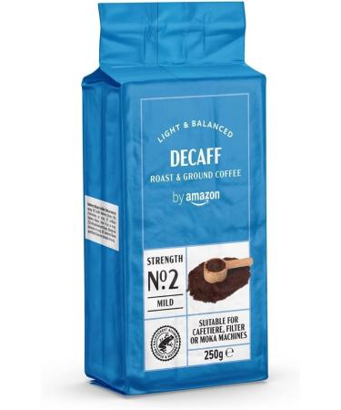 by Amazon Decaffeinato Decaffeinated Ground Coffee Light Roast 1kg 4 Pack of 250g - Rainforest Alliance Certified - Buy Online on GoSupps.com