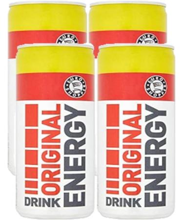 Euro Shopper Original Energy Drink 250ml (Pack of 24) | Boost Your Day with Refreshing Energy | Carbonated Mixed Fruit flavour Drink with Sugar - Buy Online on GoSupps.com