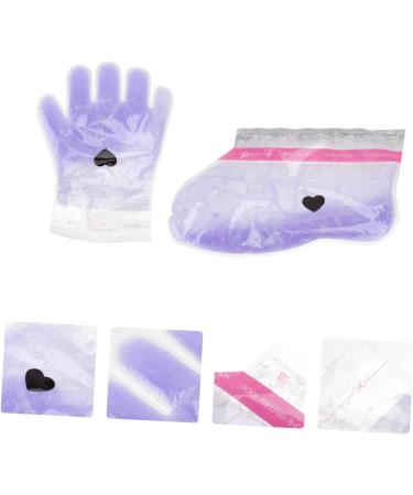 Mikinona 2 Pairs Wax Gloves Wax Cover Kit Paraffin Wax Feet Film Wax Hand Cover Hand Moisturizing Kit Beauty Hand Wax Cover Close Friends Set of Feet Spa Purple Non-woven Fabric - Buy Online on GoSupps.com