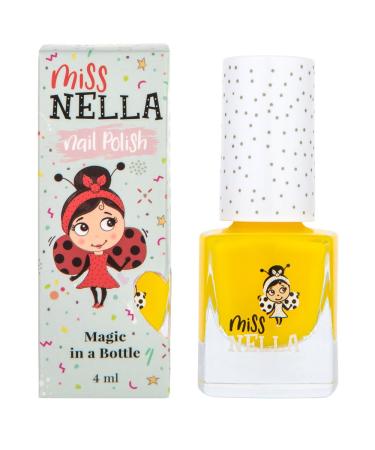 Miss Nella SUN KISSED Safe Special bold yellow Nail Polish for Kids Non-Toxic & Odour Free Formula for Children and Toddlers Natural Water Based for Easy Peel Off