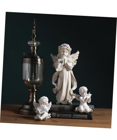 Alipis Decor Resin Crafts Reading a Book Staue Figure Unique Angel Ornaments Accessories Jam Dining Table - Buy Online on GoSupps.com