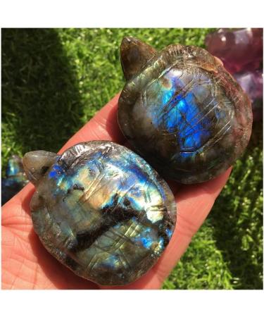 Choice of Gifts 1PCS Natural Labradorite Quartz Crystal Tortoise Skull Hand Carved Vibration Stone JZIGTDEM - Buy Online on GoSupps.com