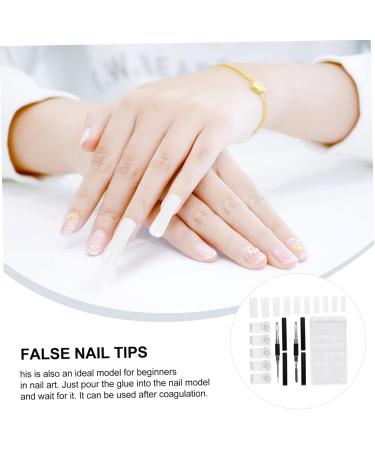 DOITOOL 4 Sets Nail Extension Set Nail Form Clips Nail Patch Fixing Clips Bath Sponge for Sensitive Skin Poly Nail Clip Nail Art Extension Patch Extension Sticker Manicure Plastic - Buy Online on GoSupps.com