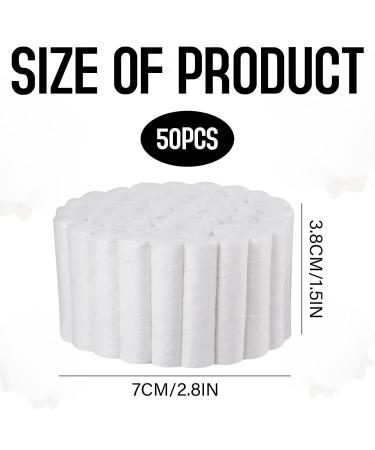 50PCS Natural Dental Cotton Rolls - Absorbent Cotton Pads for Fillings, Scaling, Root Canals - Oral Waste Absorption - White - Buy Online on GoSupps.com