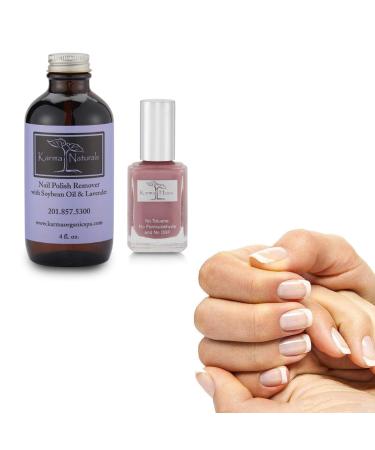 Karma Organic Wine O'clock Nail Polish with Lavender Remover - Non Toxic, Vegan, Cruelty Free, Acetone Free - Buy Online on GoSupps.com