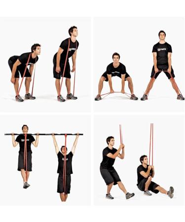 Resistance Pull Up Bands - 4pcs Pull Up Assistance Bands | Multifunctional Stretching Tension Bands with Accessories Heavy Stretch Workout Resistance Bands for Full-Body Leg Muscle Training Yoga - Buy Online on GoSupps.com