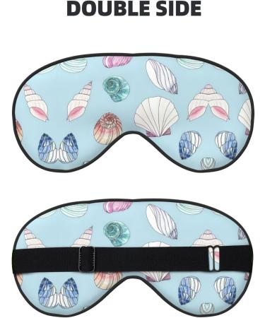 Buy Sea Shell Print Unisex Sleeping Eye Mask - Soft Comfortable & Light-Blocking | Perfect for Travel & Relaxation - Buy Online on GoSupps.com