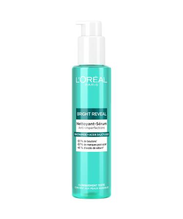 L Or al Paris - Anti-Imperfection Cleanser-Serum - Enriched with Niacinamide and Salicylic Acid - Cleanses the Skin & Corrects Dark Spots - For All Skin Types - Bright Reveal - 150 ml