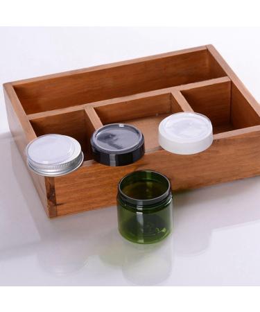 Hustar 5 Pieces 50g Green Plastic Cream Jars - Empty Cosmetic Containers with Black Lid for Travel | Best for Skincare & Beauty - Buy Online on GoSupps.com
