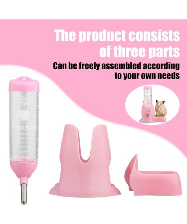 Diyife 125ml Hamster Water Bottle | Non-Drip Guinea Pig & Small Animal Dispenser - Pink - Buy Online on GoSupps.com