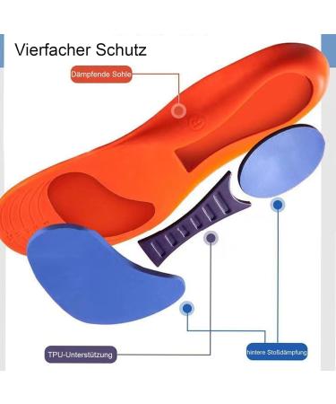 OVEALLGO 2 Pair Norelie Orthopedic Insoles - Comfysole Foot Pressure Relief (Yellow 41-42) | International Shipping Available - Buy Online on GoSupps.com