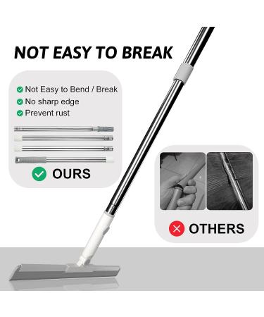 ITTAHO Floor Squeegee with Adjustable Long Handle - Perfect for Shower Tile, Pet Hair, and Household Cleaning - Buy Online on GoSupps.com