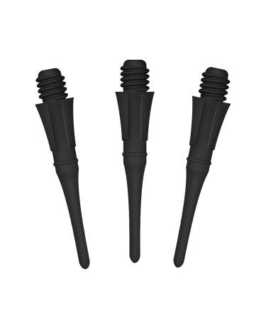 CyeeLife-Soft Dart tips-100/250/500Packs 2BA Plastic points-5Colors-CL04 Style Black 250pcs