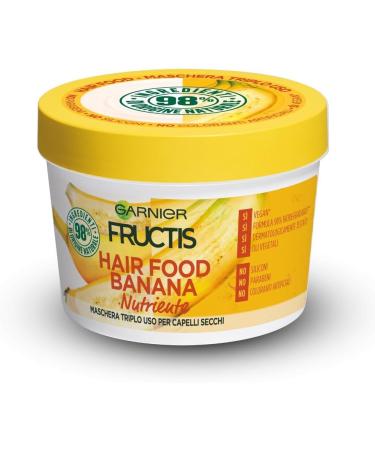 Garnier Fructis Hair Food 3 in 1 Mask Vegan Formula 390 ml Banana - Buy Online on GoSupps.com