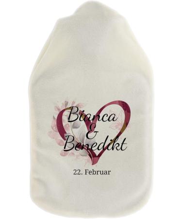 Personalizable Heart Red Hot Water Bottle - Cozy Cover for Kids & Adults (800ml) - Ideal Gift - Buy Online on GoSupps.com