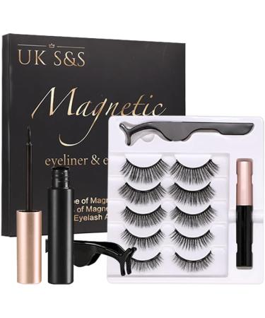Magnetic eyelash and eyeliner kit 1 Tube of Magnetic Eyeliner 5 Pairs of Magnetic Eyelashes 1 Eyelash Applicator - Buy Online on GoSupps.com