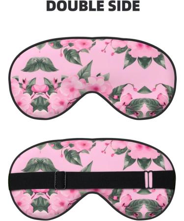 Red Cherry Floral Print Double-Sided Eye Mask | Soft Light Blocking for Better Sleep - International Shipping - Buy Online on GoSupps.com