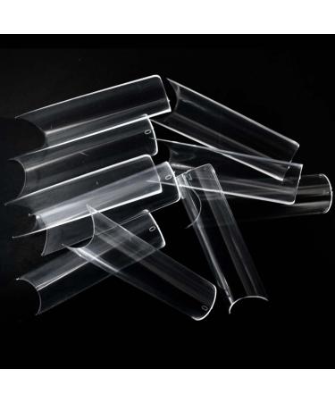 Extra Long C Curve Square Nail Tips - 500 Clear Acrylic Nail Tips for Gelails | Wrong Artificial Nail Tips | International Shipping - Buy Online on GoSupps.com