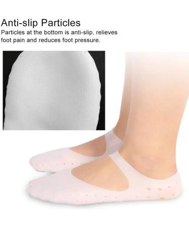 Buy Silicone Gel Moisturizing Socks - Anti-Crack Foot Care for Plantar Fasciitis & Heel Spurs - Softens Dead Skin (M-White) - Buy Online on GoSupps.com