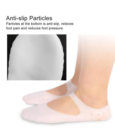 Silicone Protective Socks - Foot Care Tool for Cracked Feet | Anti-Cracks Silicone Socks (L-White) - Shop Internationally! - Buy Online on GoSupps.com
