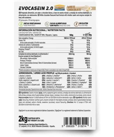  HSN HSN Micellar Casein Evocasein 2.0 | White Chocolate Flavor 2 kg 67 Servings per Container Slow-Digit Protein - Buy Online on GoSupps.com
