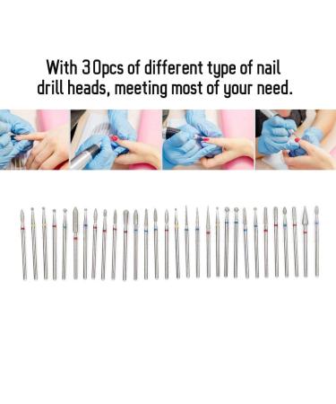 Russian Manicure Drill Bits Set - 30Pcs Diamond Grinding Head Burr Set for Manicure Pedicure Tools - Buy Online on GoSupps.com