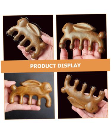 Orfofe Green Sandalwood Massage Comb - Wide Tooth Wooden Scalp Brush for Hair Care | Portable & Comfortable - Buy Online on GoSupps.com