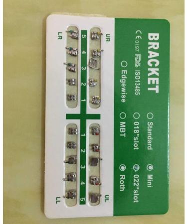Dental Brackets 200 pcs Orthodontic Metal MIM Brackets for Braces Roth Mini 022 Without Hook 20PCS per Pack 10 Packs - Buy Online on GoSupps.com