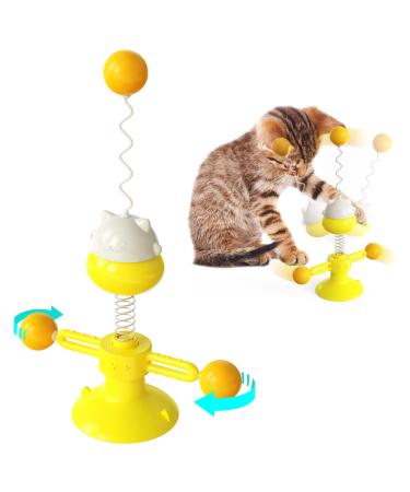 PUPPYIT Cat Toys Interactive Kitten Toy for Indoor Cats Teaser Supplies Birthday Gift Windmill Swing kitten Toy